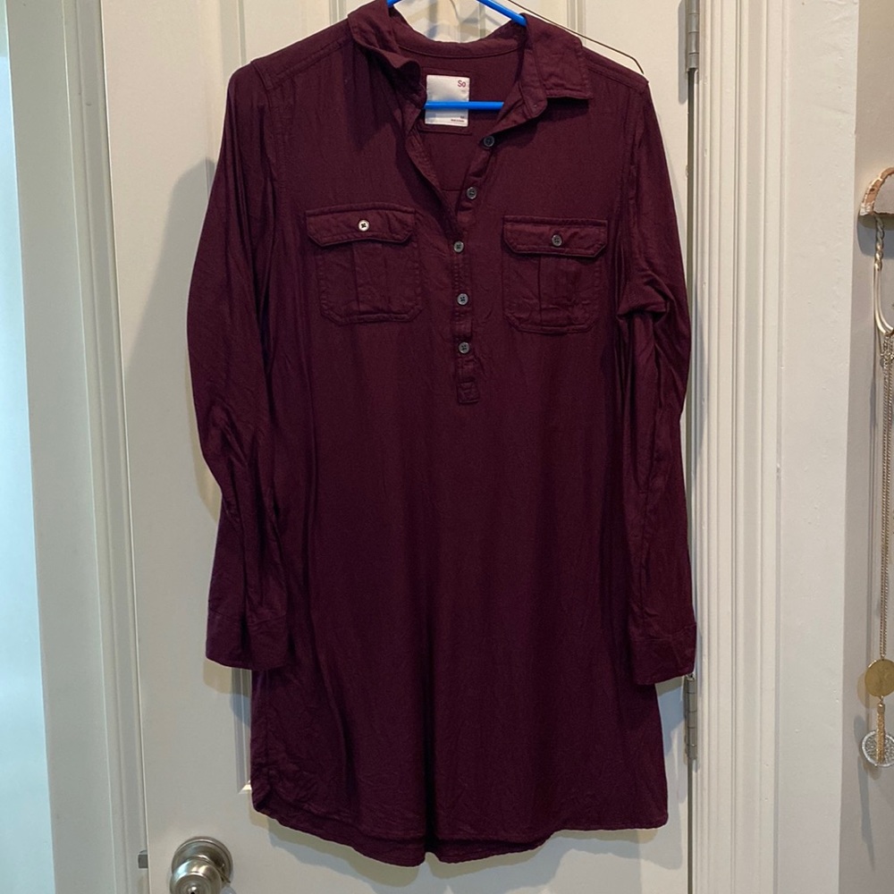 One Piece Maroon Dress